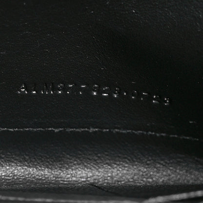Saint Laurent Grain De Poudre Matelasse Chevron Monogram Chain Wallet Black 7 of 11