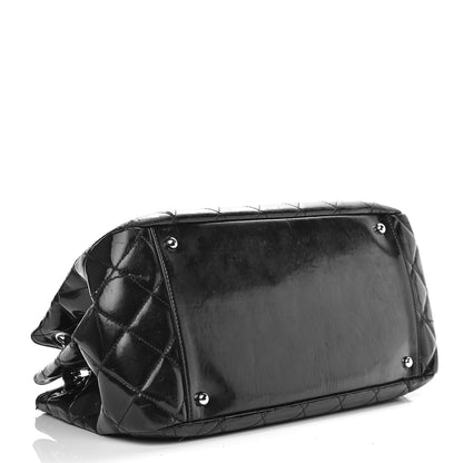 Chanel Vinyl Quilted Mademoiselle Accordion Flap Black 4 of 21