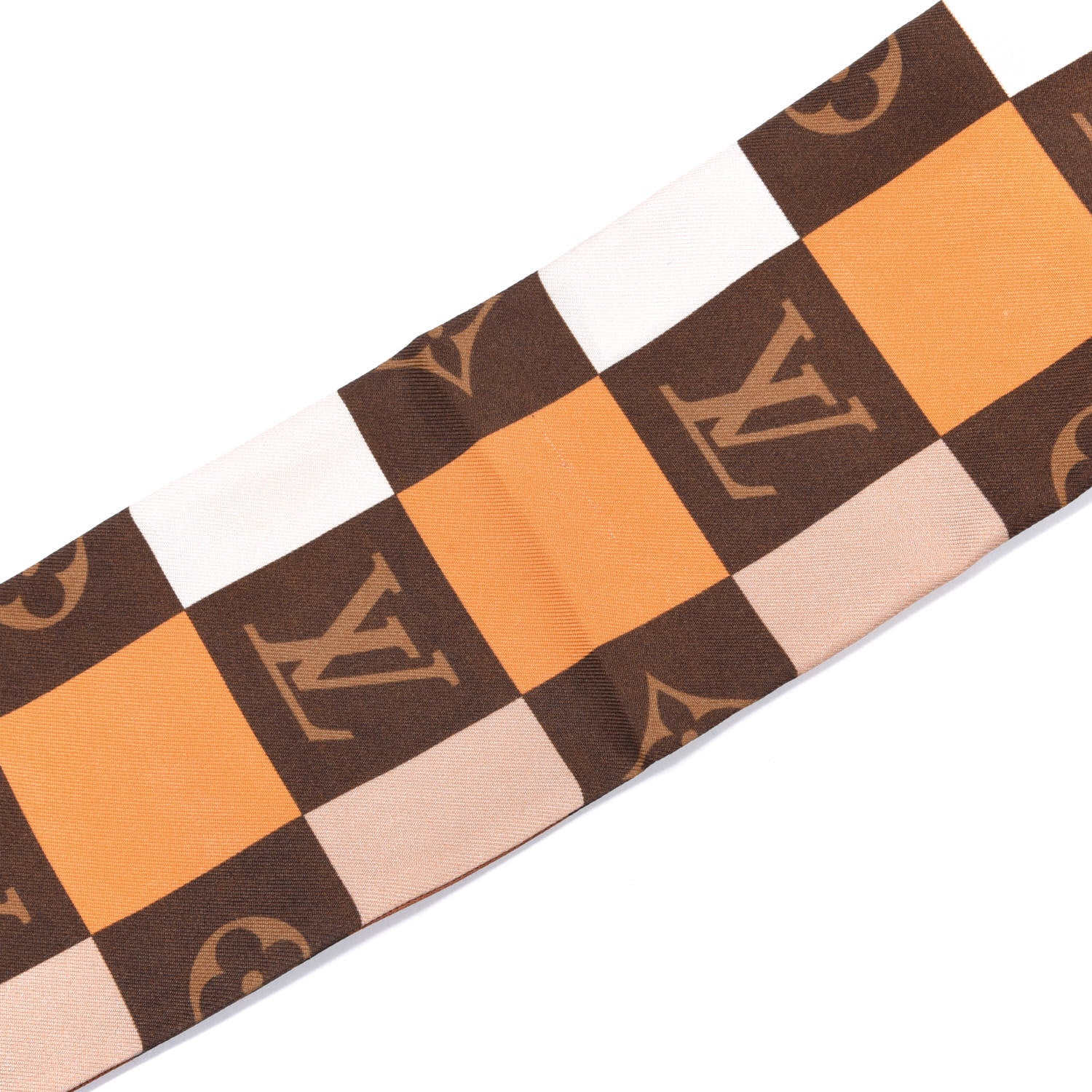 Louis Vuitton Silk Monogram Check Bandeau Beige 4 of 4