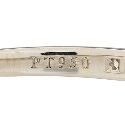 Tiffany Platinum Diamond Half Circle Wedding Band Ring 53 6.5 5 of 5