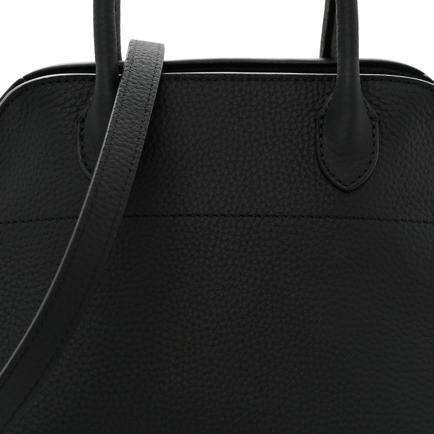 Grained Calfskin Soft Margaux 10 Bag Black