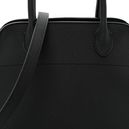 The Row Grained Calfskin Soft Margaux 10 Bag Black 7 of 9
