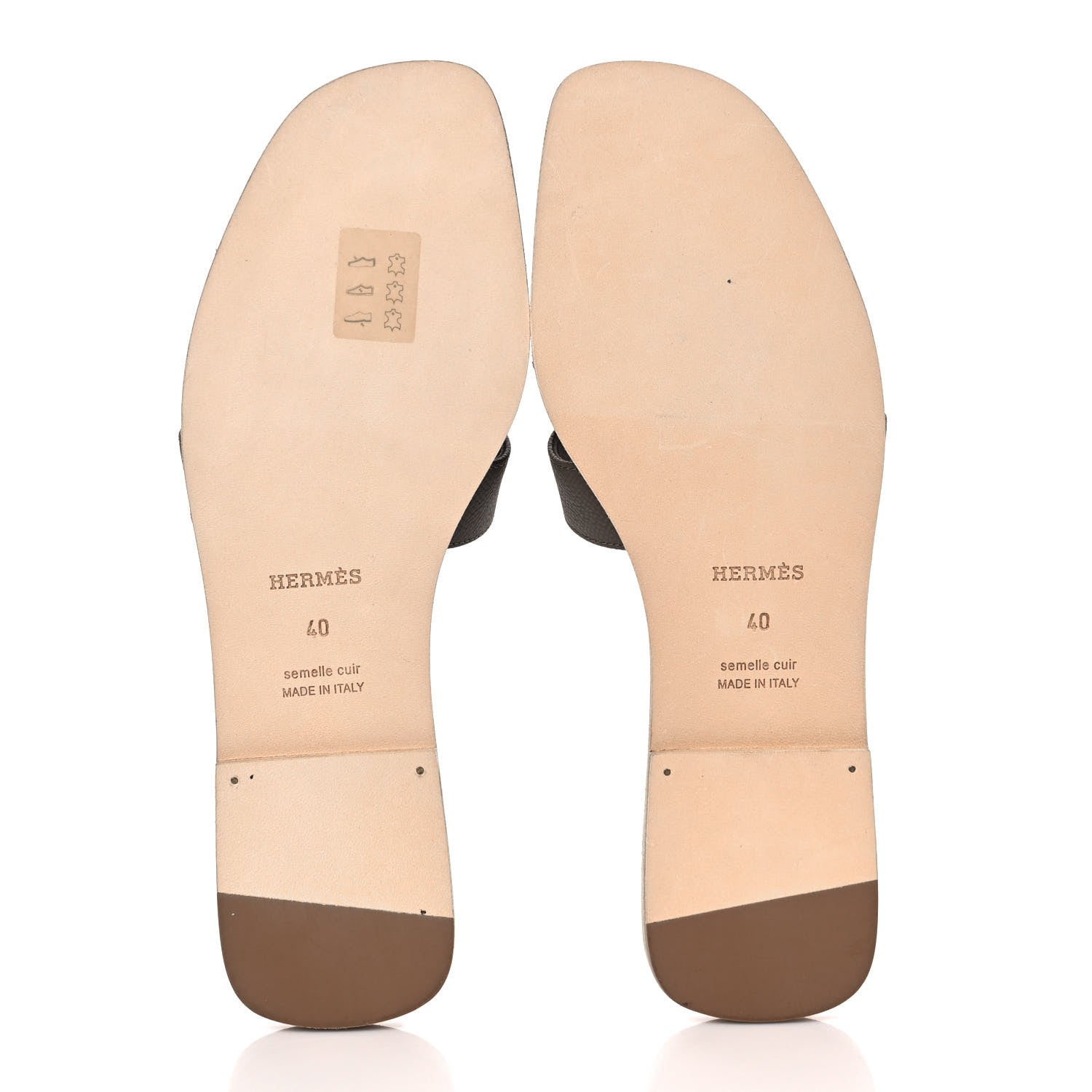 Hermes Epsom Oran Sandals 40 Etoupe 5 of 9
