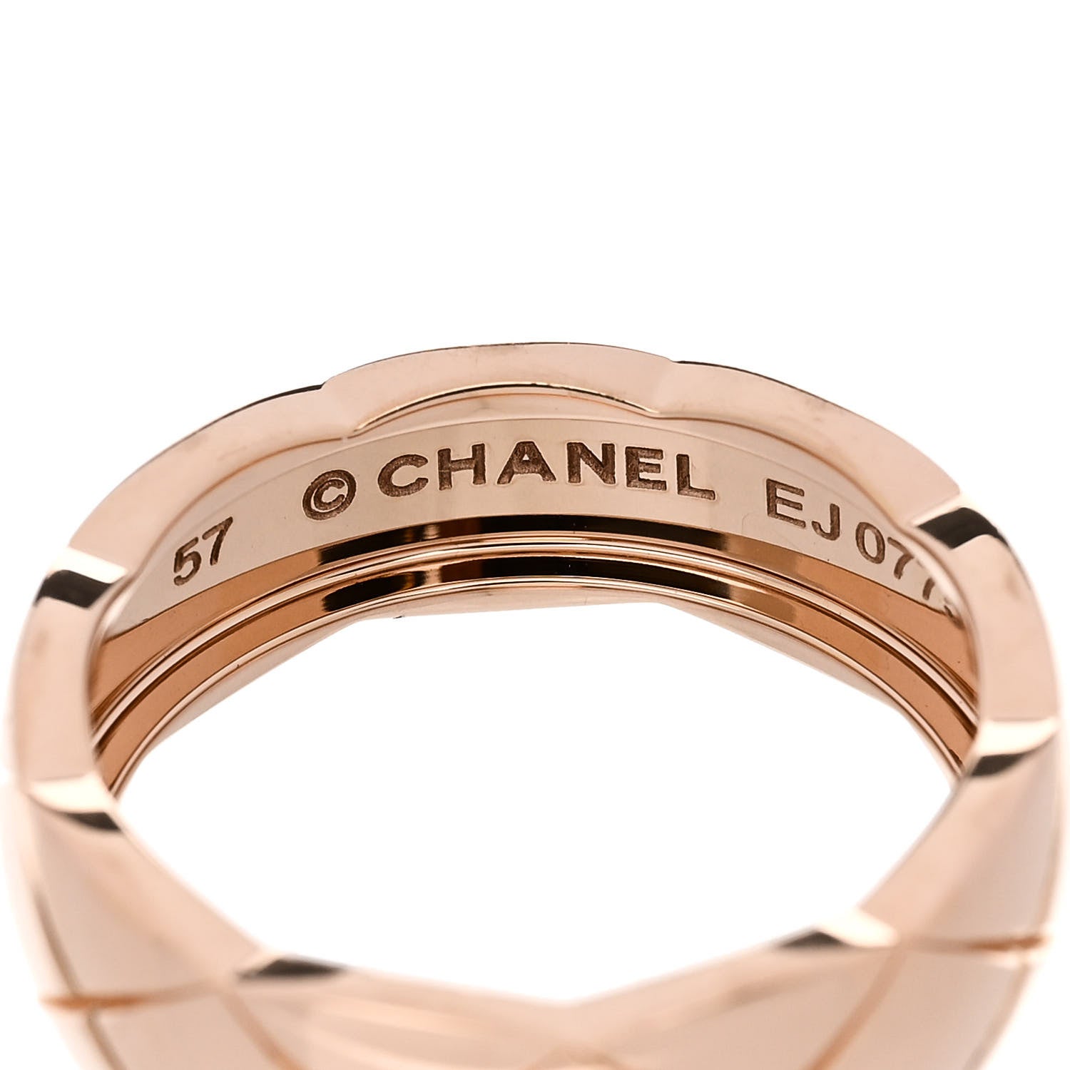 Chanel 18K Beige Gold Small Coco Crush Ring 57 8 4 of 5
