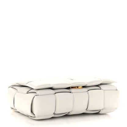 Bottega Veneta Lambskin Maxi Intreccio Padded Chain Cassette Crossbody Bag White 4 of 9