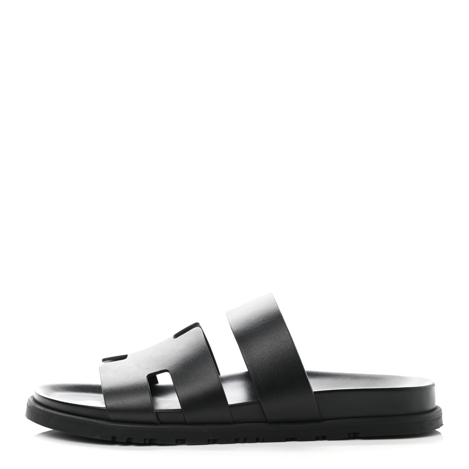 Hermes Calfskin Mens Chypre Sandals 43 Black 1 of 10