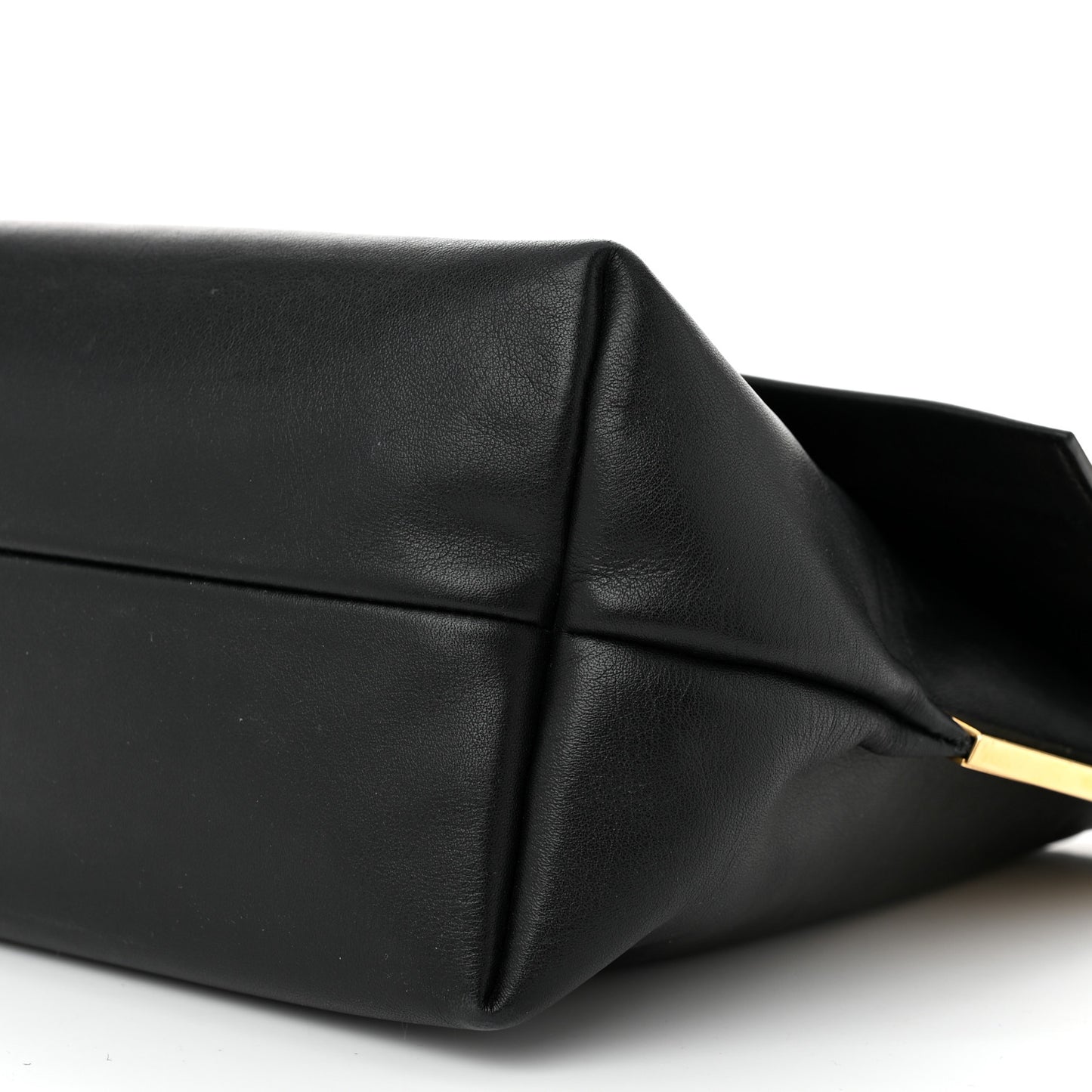 Smooth Calfskin Flap Clasp Bag Black