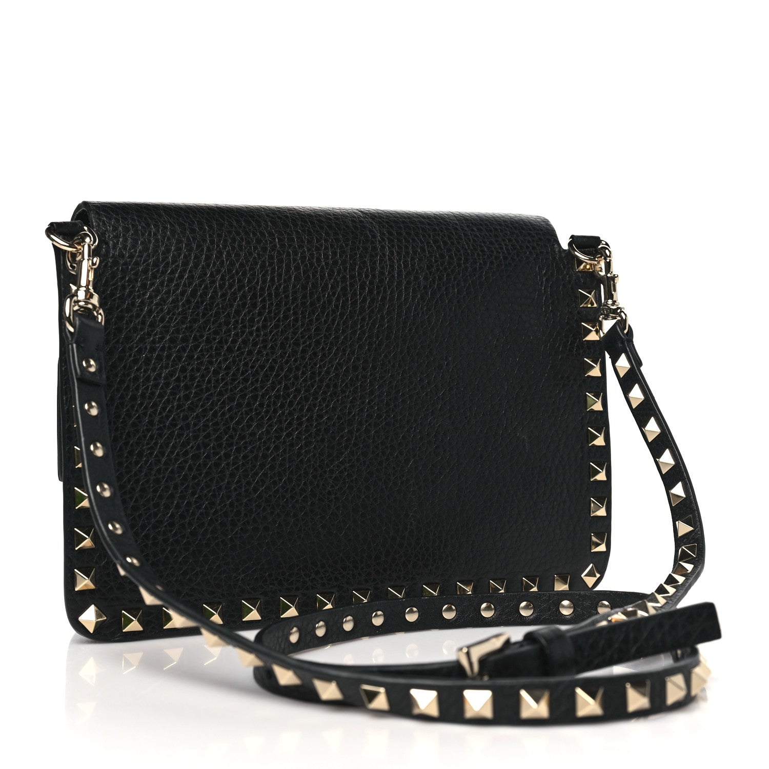 Valentino Garavani Vitello Rockstud Side Slip Crossbody Black 3 of 9