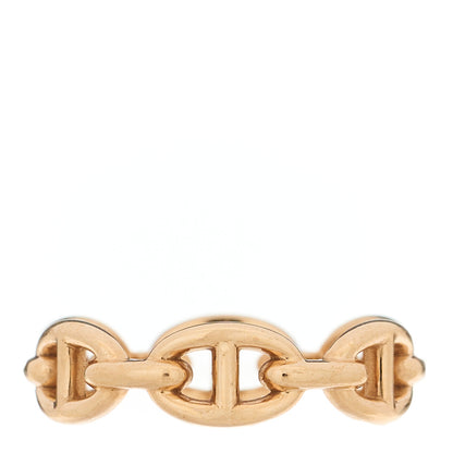 Hermes 18K Rose Gold PM Chaine d'Ancre Enchainee Ring 57 8 1 of 8