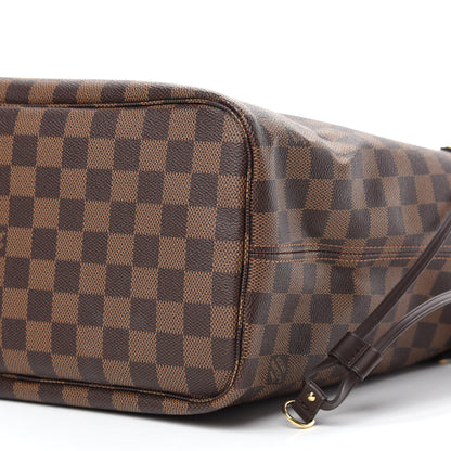 Louis Vuitton Damier Ebene Neo Neverfull MM Rose Ballerine 7 of 11