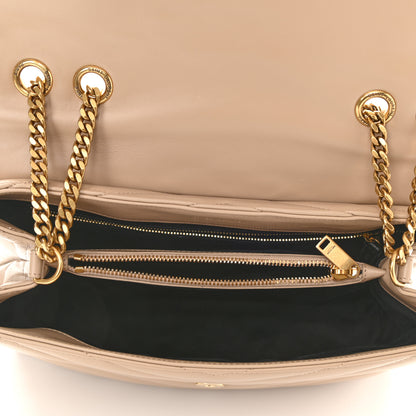 Saint Laurent Calfskin Y Quilted Monogram Medium Loulou Chain Satchel Dark Beige 5 of 10