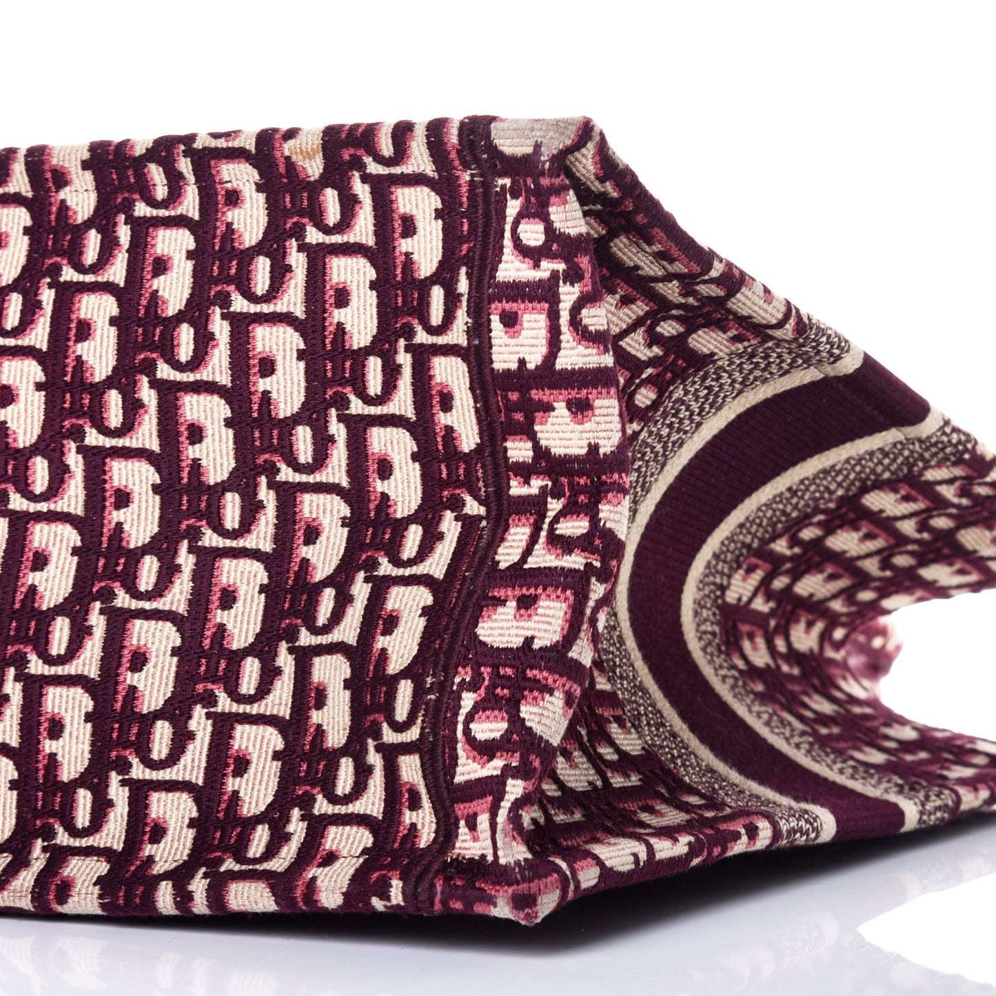 Oblique Medium Book Tote Burgundy Multicolor