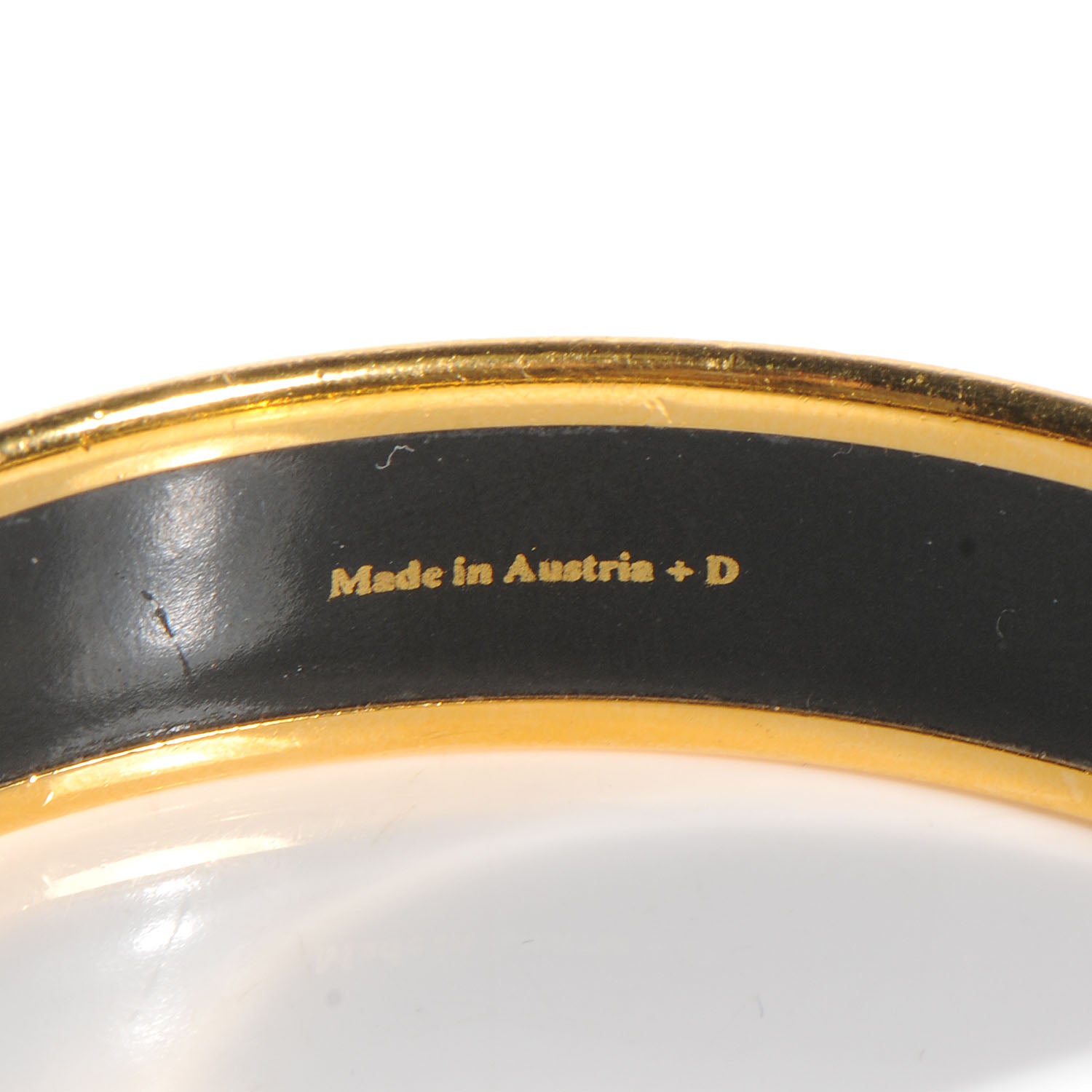 Hermes Enamel Narrow Caleche Bracelet 65 Black 5 of 5