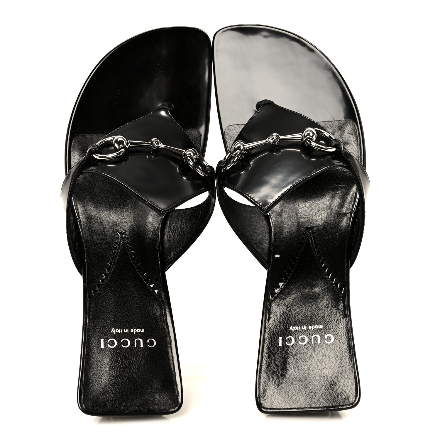 Gucci Malaga Kid Regent Calfskin Mariame Horsebit 55mm Mule Slide Sandals 39.5 Black 2 of 9