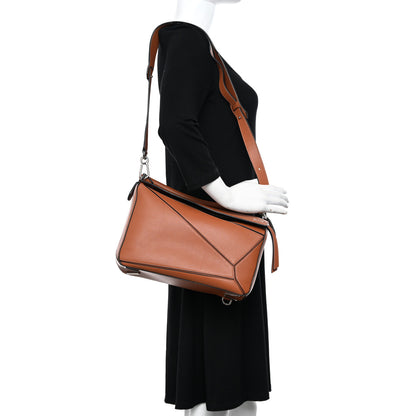 Loewe Calfskin Medium Puzzle Bag Tan 3 of 11