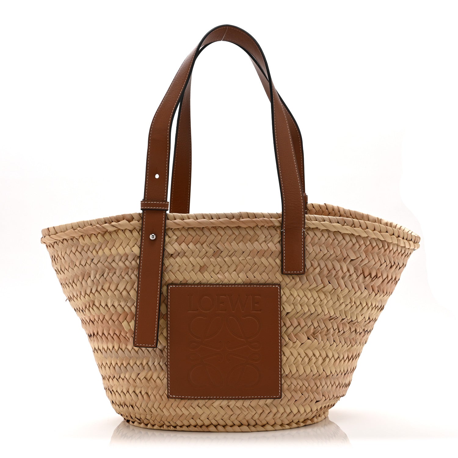 Loewe Raffia Basket Tote Bag Natural Tan 1 of 10