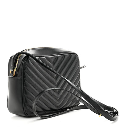 Saint Laurent Calfskin Matelasse Monogram Lou Camera Bag Black 3 of 12