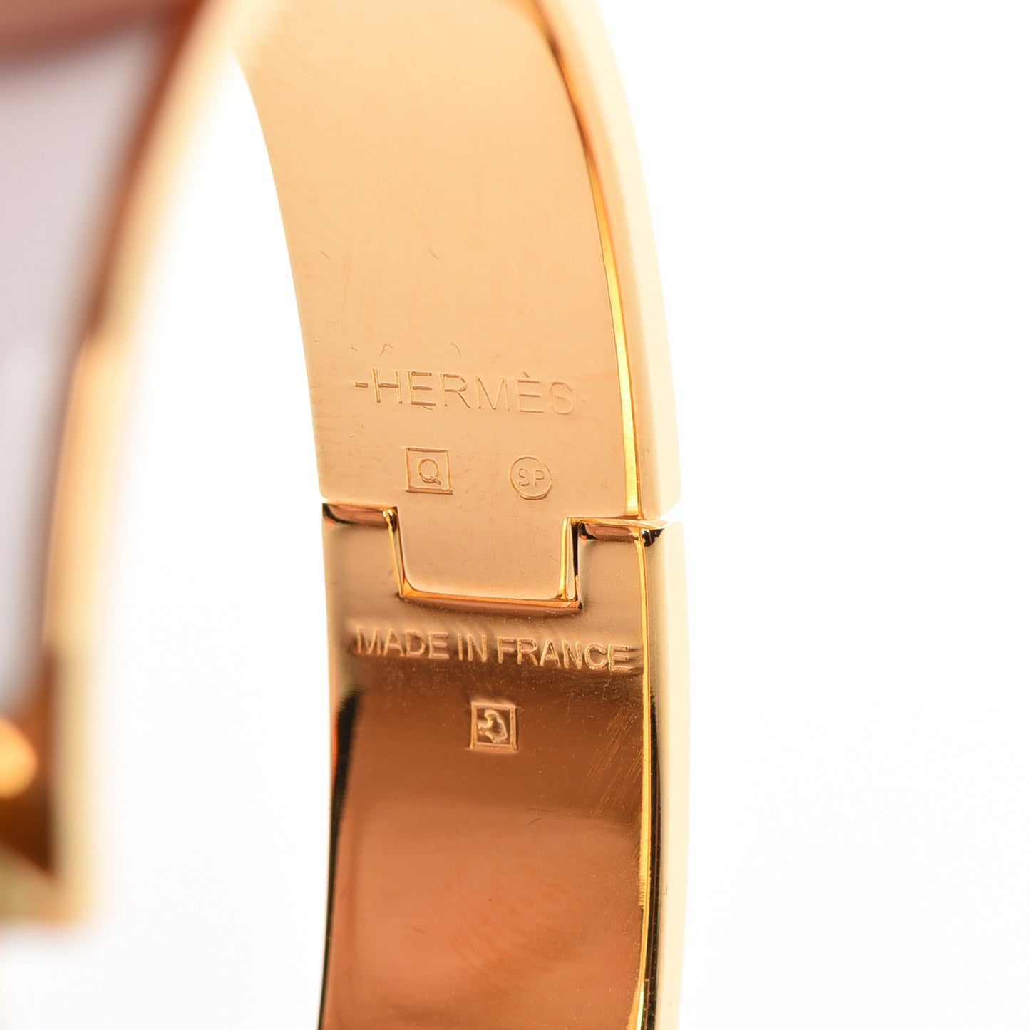 Enamel Narrow Clic Clac H Bracelet PM White