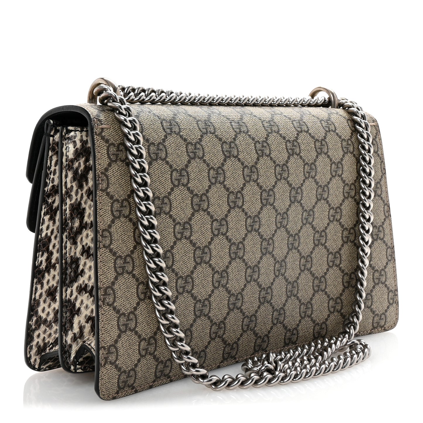 X MLB GG Supreme Monogram Snakeskin NY Yankees Patch Embroidered Small Dionysus Shoulder Bag