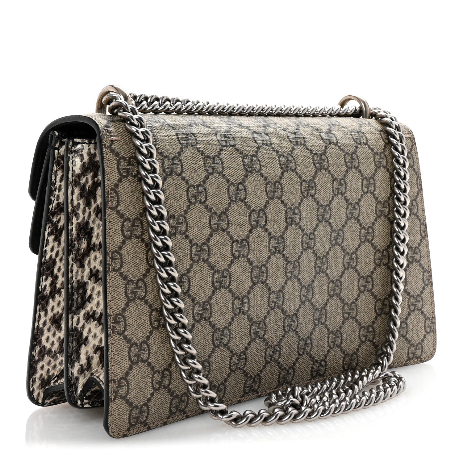 Gucci X MLB GG Supreme Monogram Snakeskin NY Yankees Patch Embroidered Small Dionysus Shoulder Bag 3 of 10