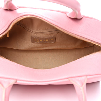 Chanel Caviar Quilted Small Bowler Pink 5 of 13