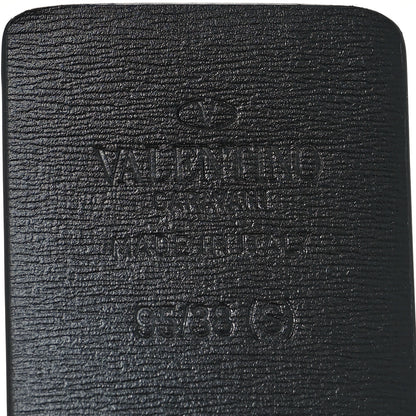 Valentino Garavani Metallic Calfskin Crystal VLogo 40mm Belt 95 38 Silver 5 of 5