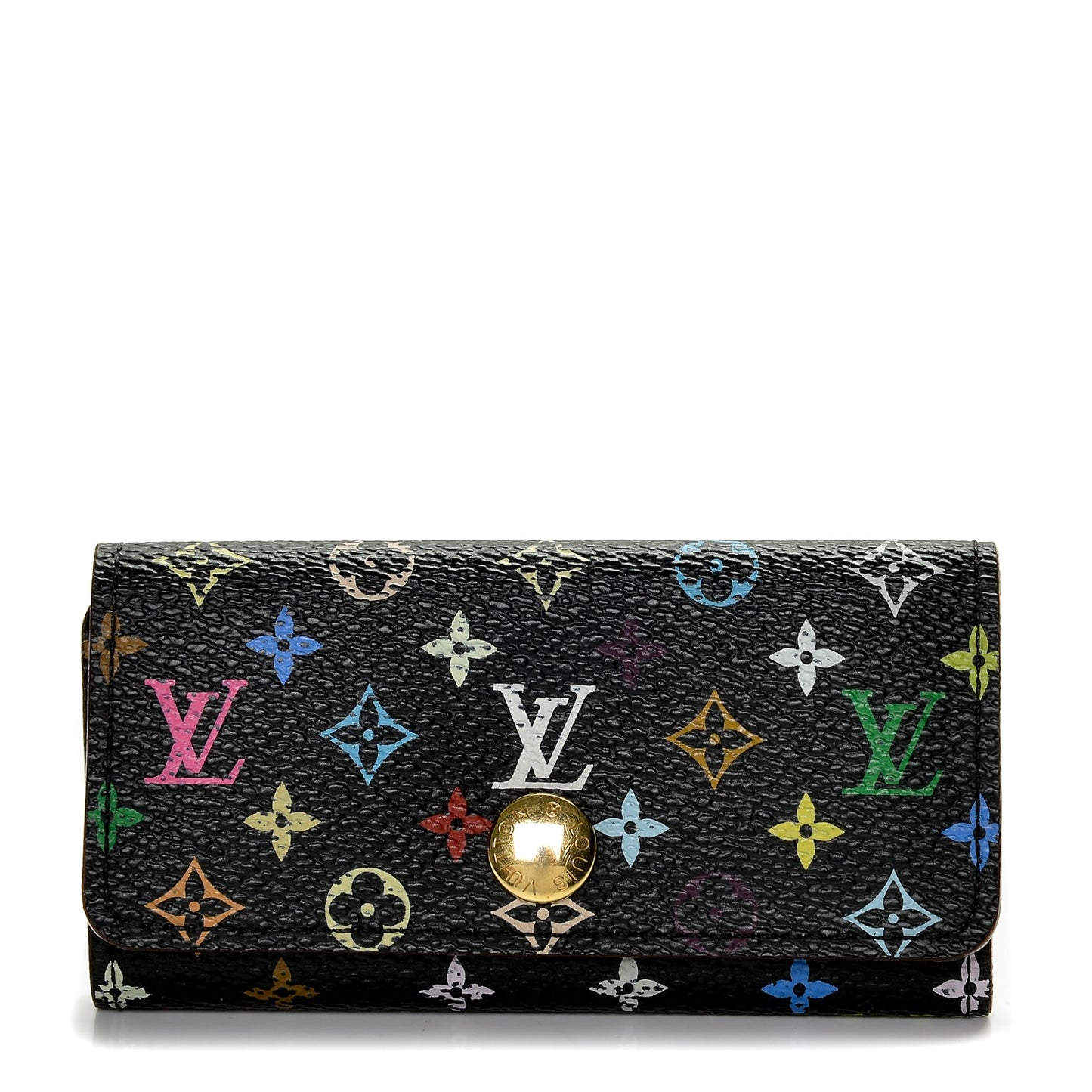 Monogram Multicolor Multicles 4 Key Holder Black Grenade