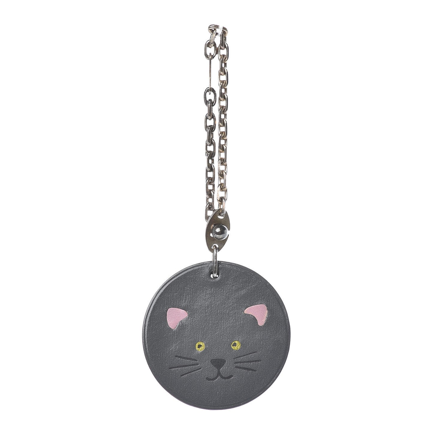 Veau Box Kitty Cat Key Chain Bag Charm