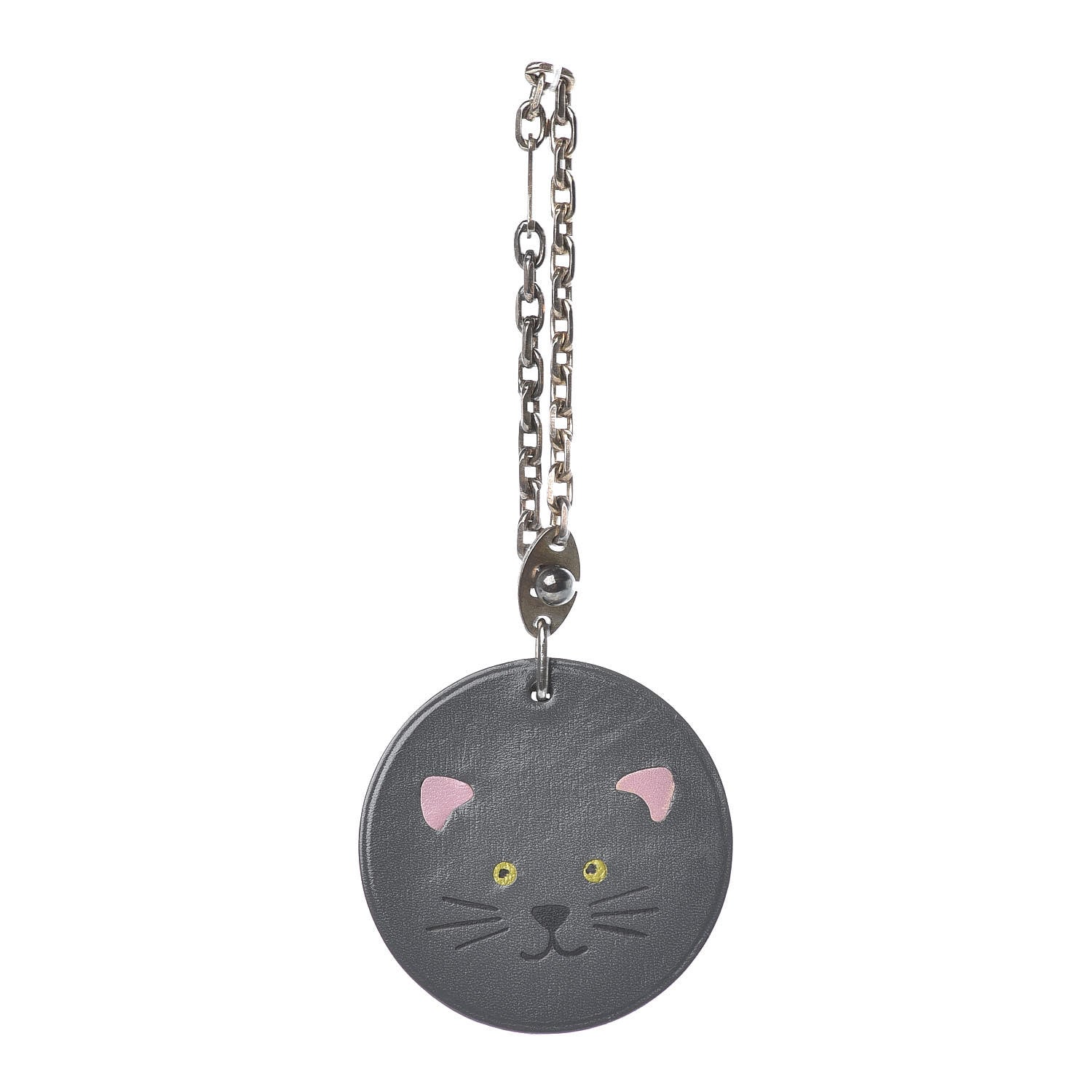 Hermes Veau Box Kitty Cat Key Chain Bag Charm 1 of 4