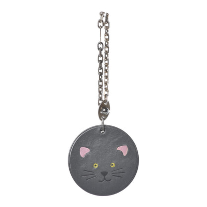 Hermes Veau Box Kitty Cat Key Chain Bag Charm 1 of 4