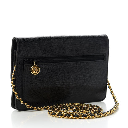 Chanel Caviar Timeless CC Wallet On Chain WOC Black 3 of 11