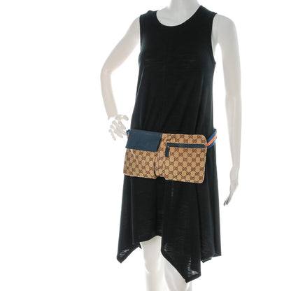 Gucci GG Monogram Web Double Pocket Belt Bag Turquoise 2 of 7