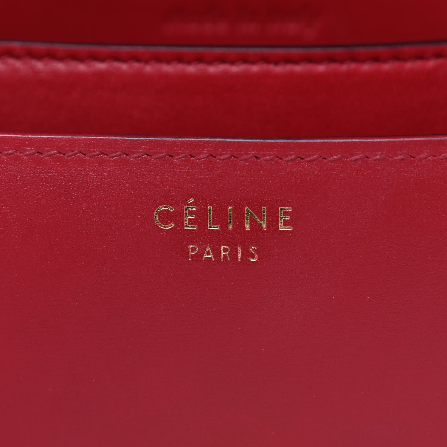 Celine Box Calfskin Medium Classic Box Flap Bag Red 7 of 10