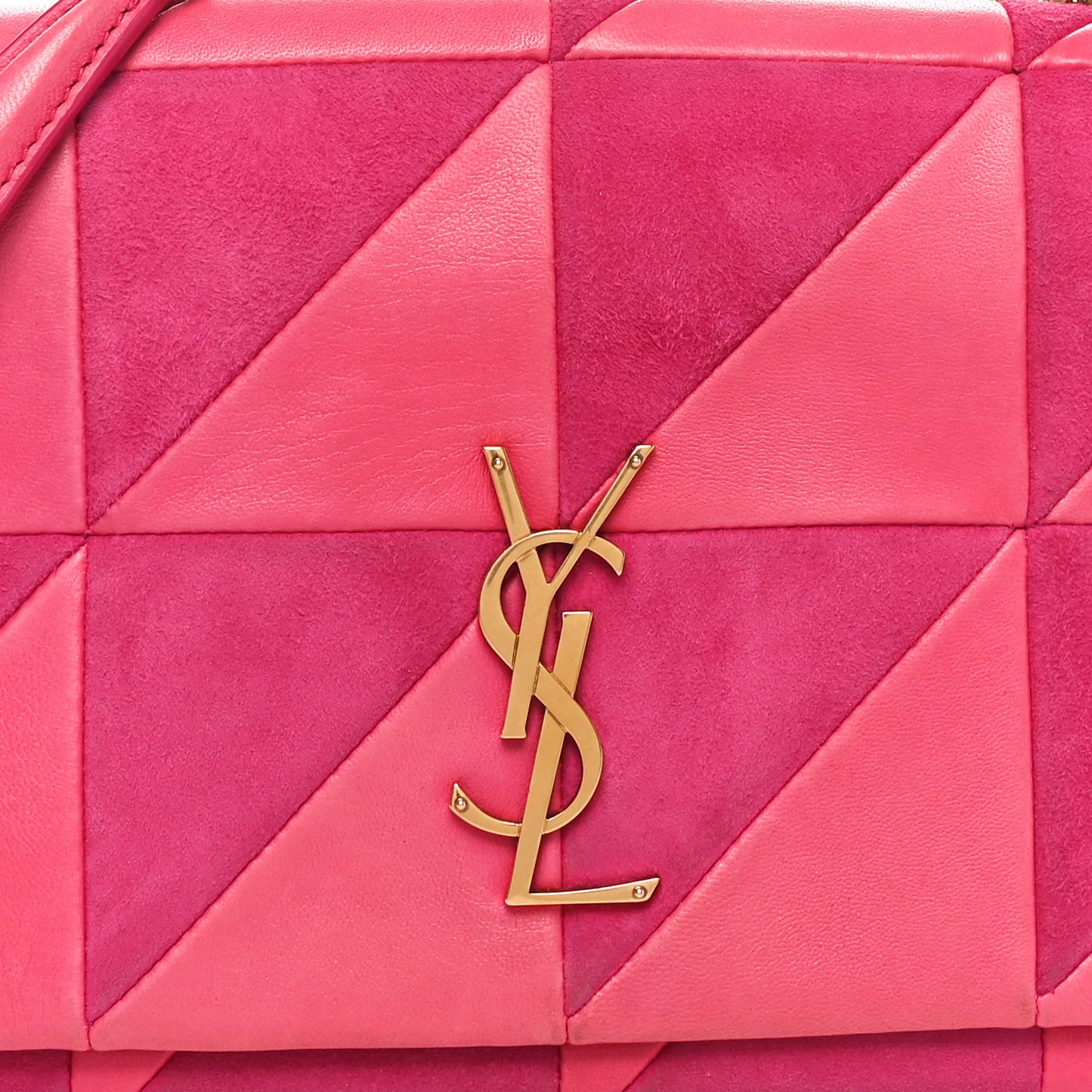 Lambskin Patchwork Monogram Medium Jamie Pink