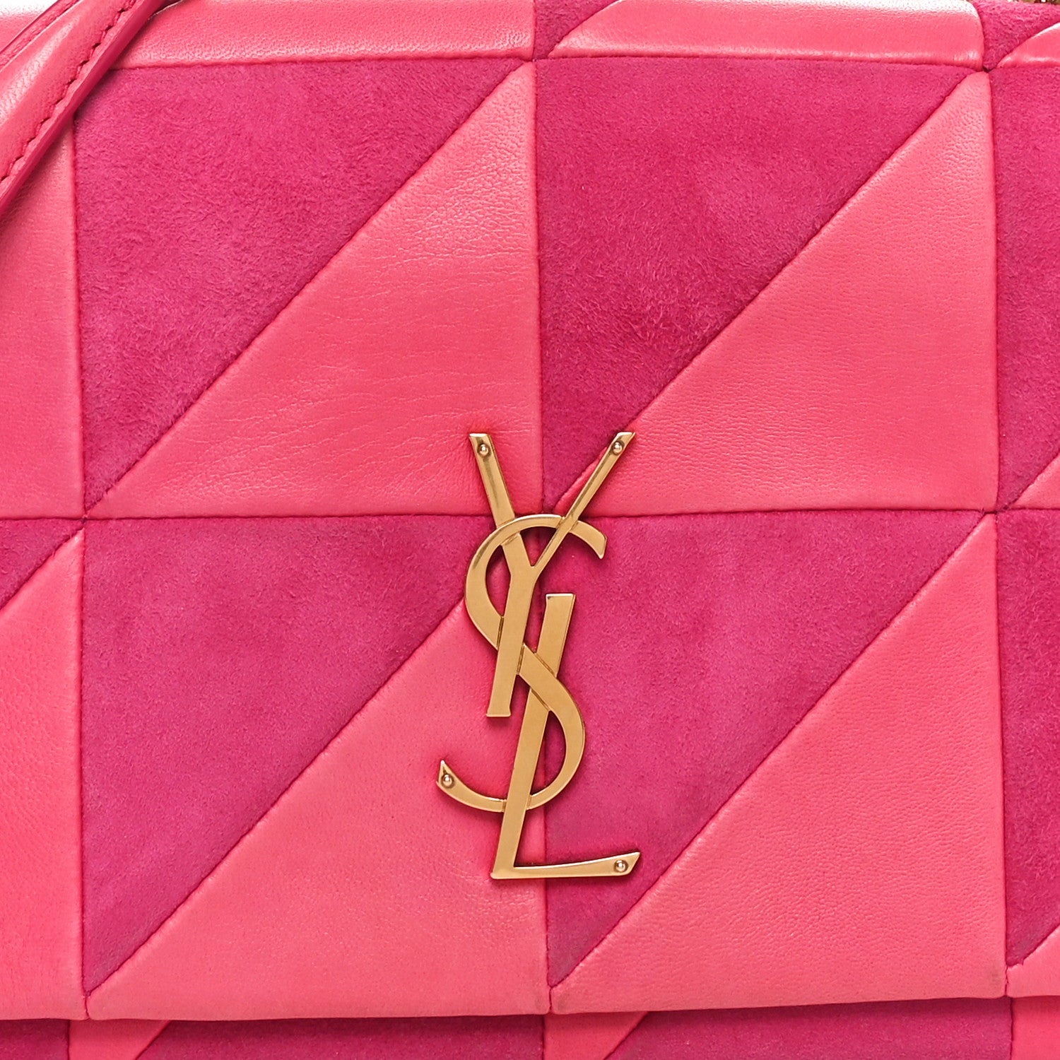 Saint Laurent Lambskin Patchwork Monogram Medium Jamie Pink 8 of 10