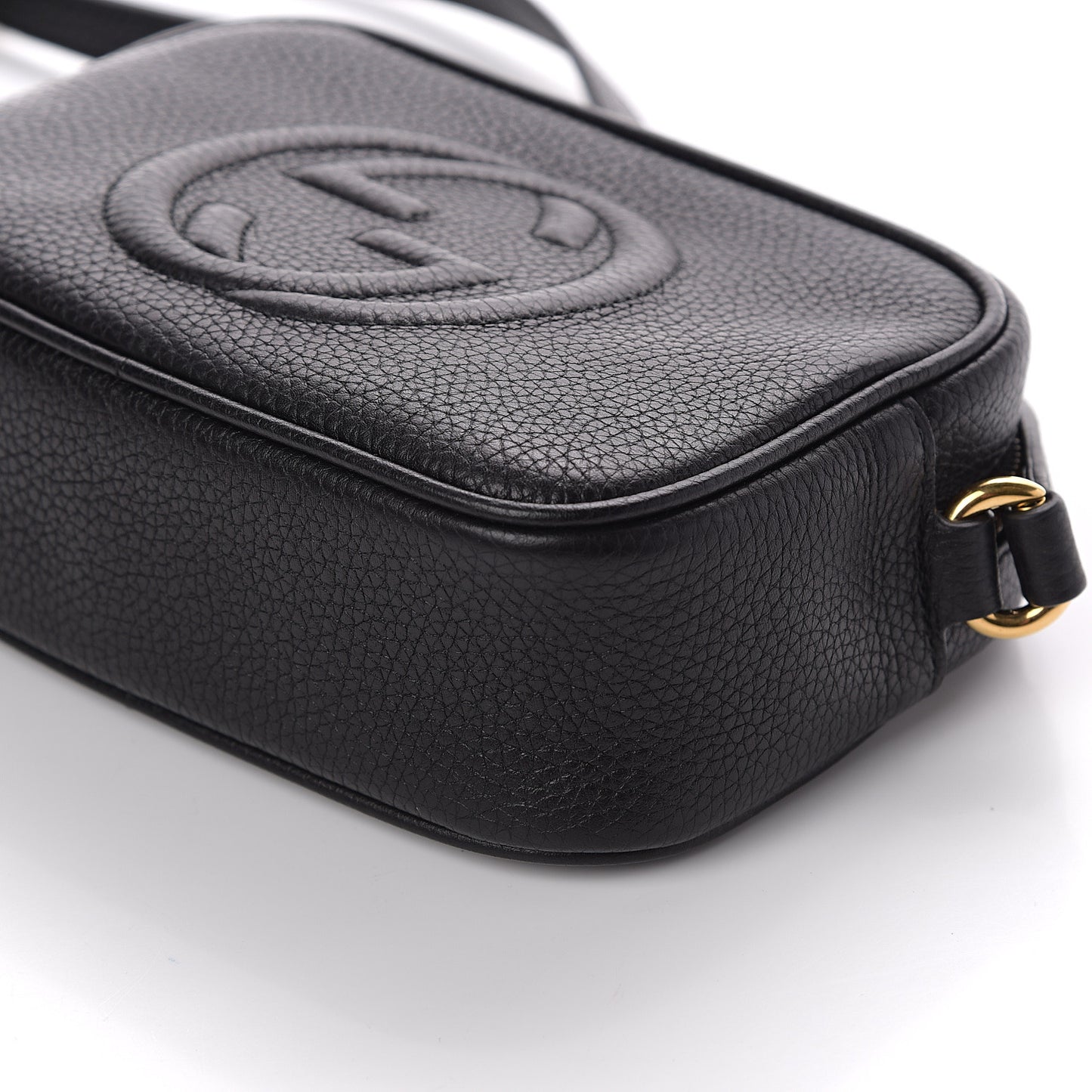 Pebbled Calfskin Mini Soho Disco Bag Black