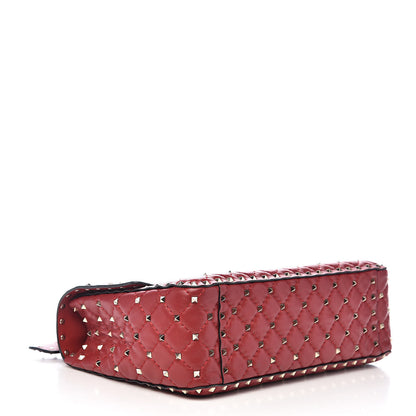 Valentino Garavani Lambskin Large Rockstud Spike Shoulder Bag Red 4 of 12