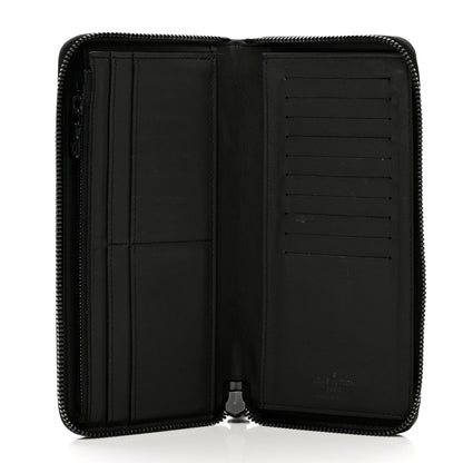 Louis Vuitton Calfskin Monogram Shadow Vertical Zippy Wallet Black 4 of 7