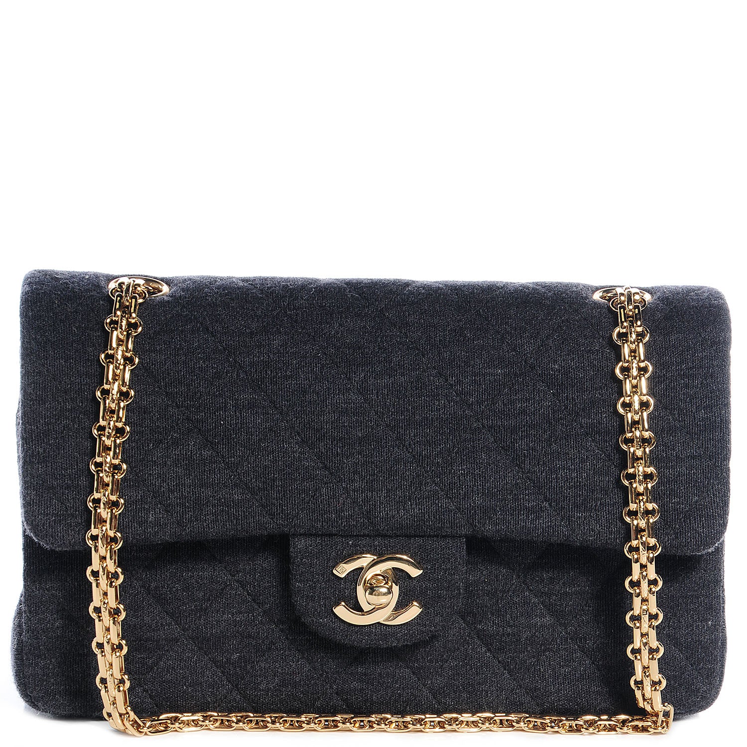 Chanel Jersey Small Double Flap Navy 1 of 9