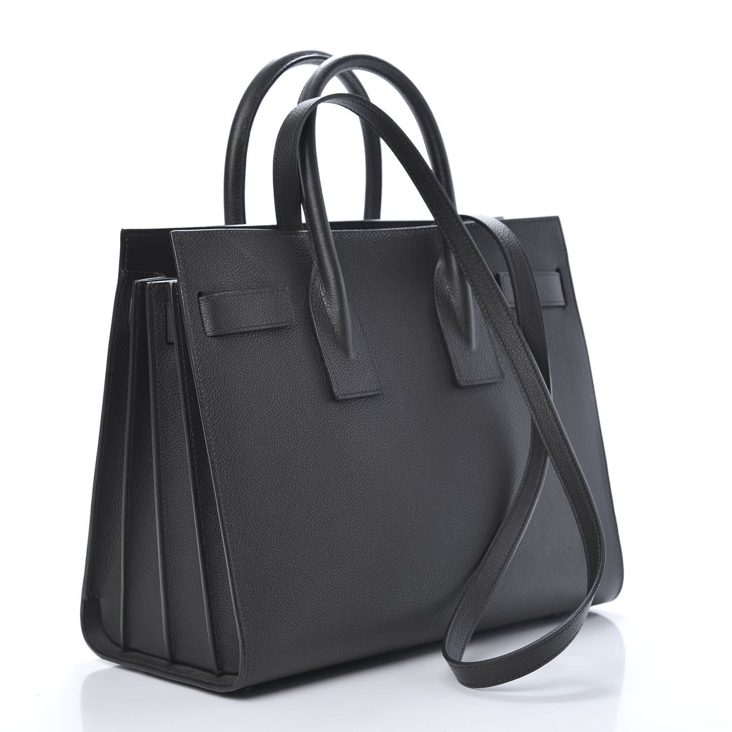 Grained Calfskin Small Sac De Jour Coal