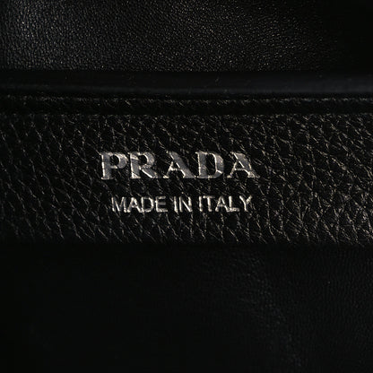 Prada Vitello Daino Dynamique Hobo Black 6 of 9