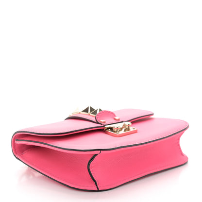 Valentino Garavani Vitello Small Glam Lock Rockstud Flap Deep Fuxia 4 of 11