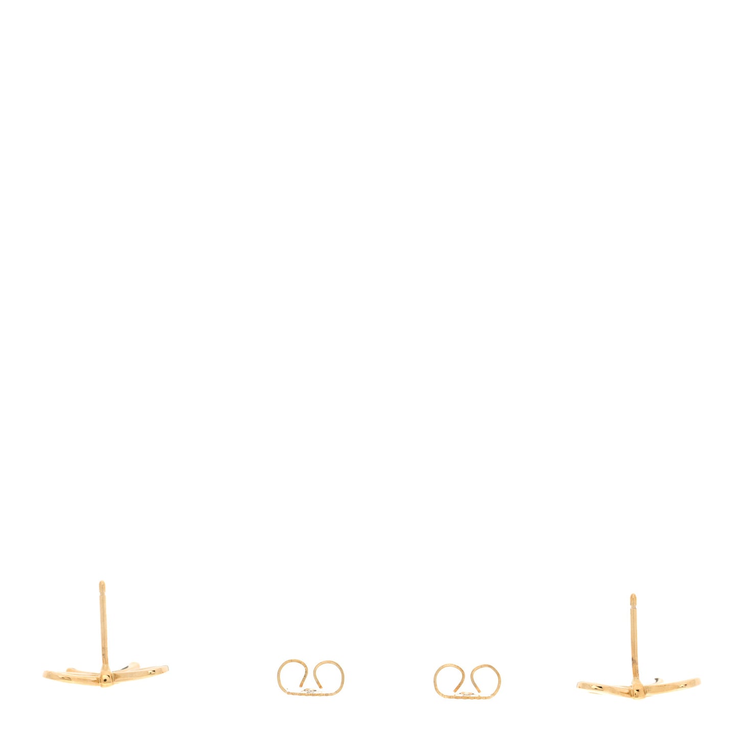 18K Yellow Gold Bow Earrings