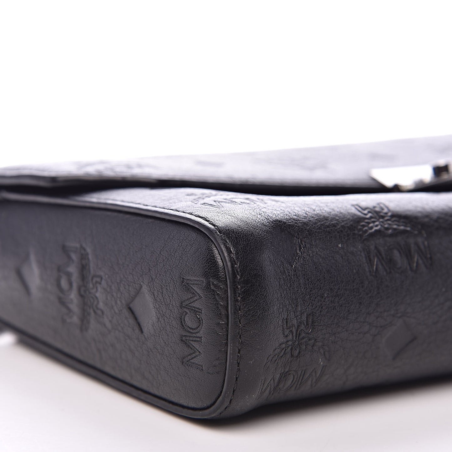 Calfskin Ottomar Monogram Medium Millie Crossbody Bag Black