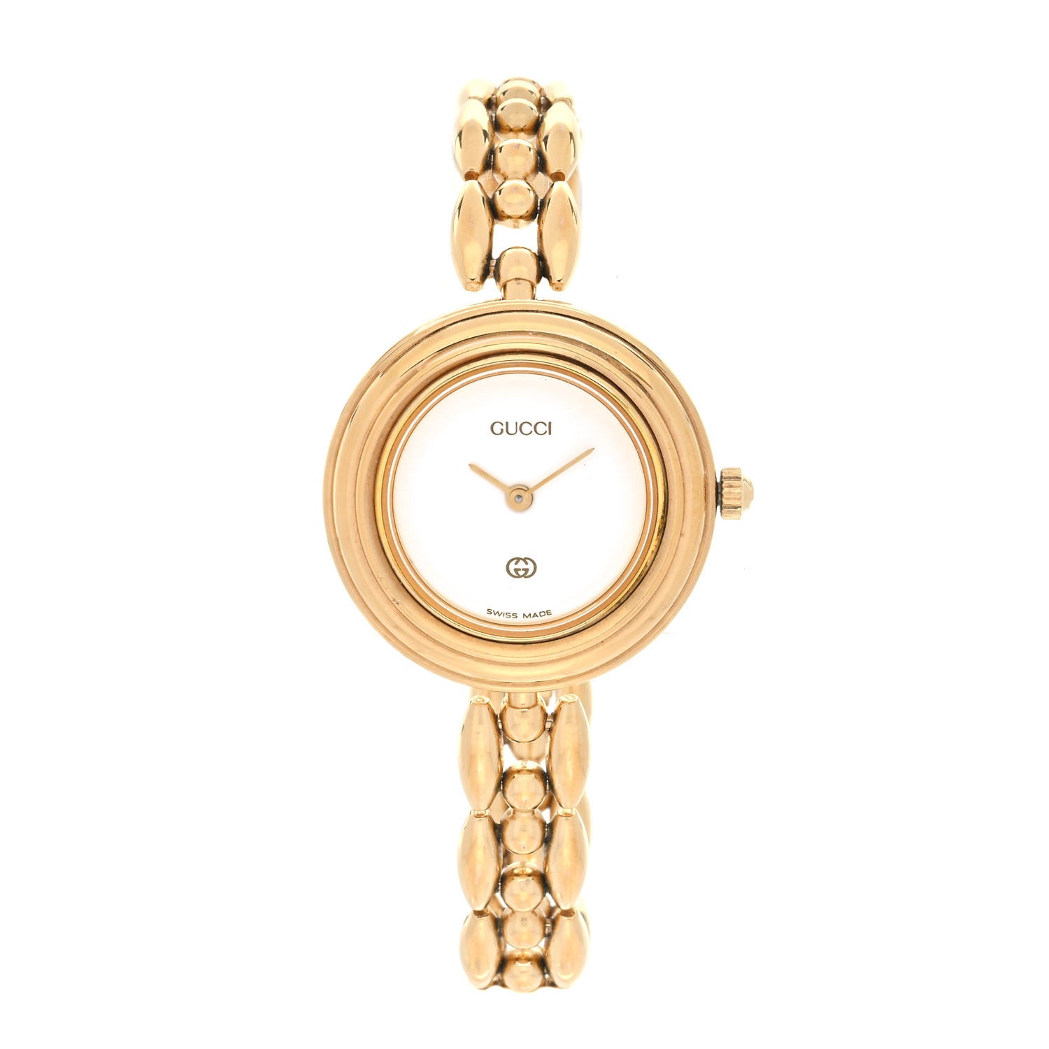 Gucci Stainless Steel 26mm Rice Link Interchangeable Bezel Quartz Watch 1 of 5