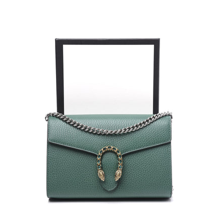 Gucci Calfskin Mini Dionysus Chain Wallet Emerald 11 of 11