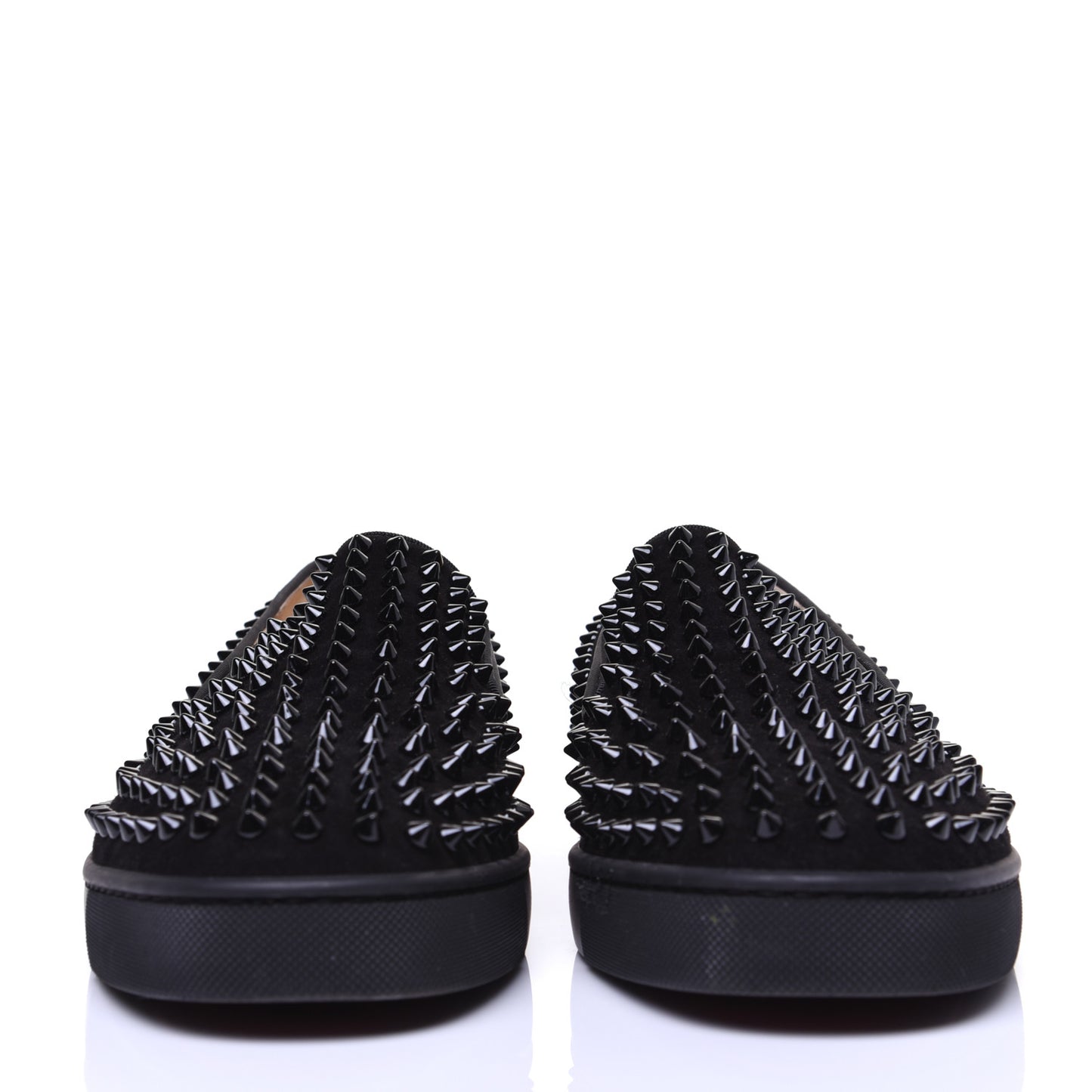 Velvet Spikes Mens Roller Boat Flats 44 Black