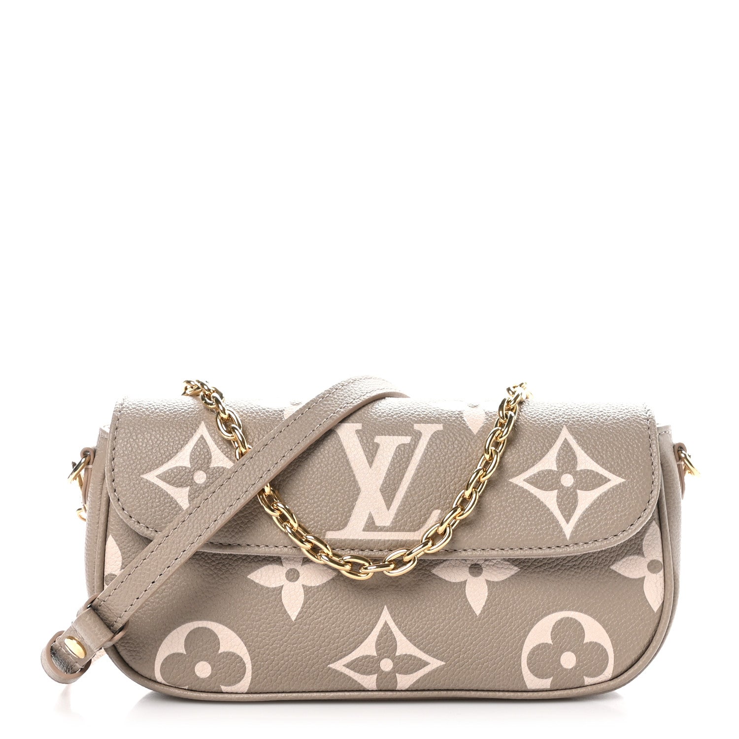 Louis Vuitton Empreinte Monogram Giant Ivy Wallet On Chain Tourterelle Creme 1 of 9