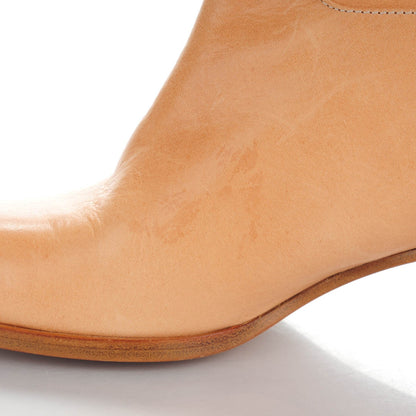 Chanel Calfskin CC Mid Calf Boots 37.5 Beige 5 of 7