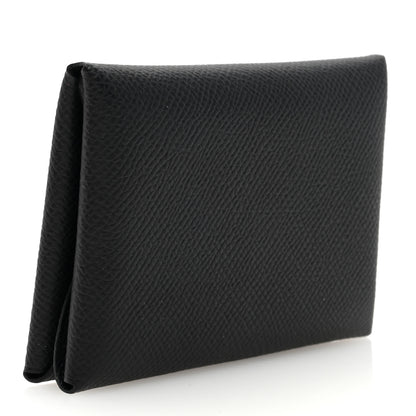 Hermes Epsom Calvi Duo Card Case Black 3 of 8